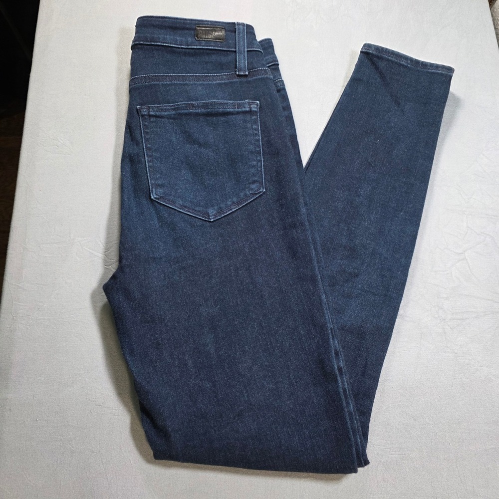 Paige High Rise Skinny Jeans Dark Wash Indigo Blue Denim Size 28 (6)